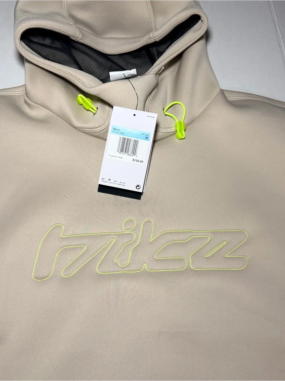 Nike Project F.R.O.G. Bubble Mesh Hoodie -IF1296-236 - Beige Men’s M-  NWT